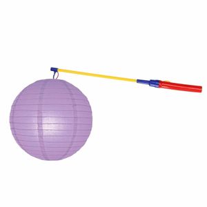 Lampionset lila 25 cm met lampionstokje   -