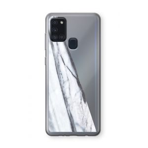 Gestreepte marmer: Samsung Galaxy A21s Transparant Hoesje