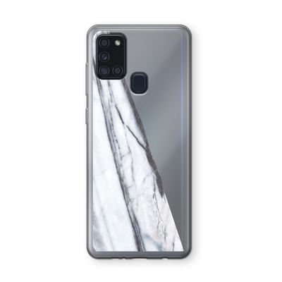 Gestreepte marmer: Samsung Galaxy A21s Transparant Hoesje