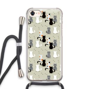 Katten: iPhone 7 Transparant Hoesje met koord