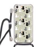 Katten: iPhone 7 Transparant Hoesje met koord