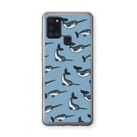 Narwhal: Samsung Galaxy A21s Transparant Hoesje