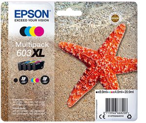 Epson Cartridge multipack zwart + kleur (4 stuks)