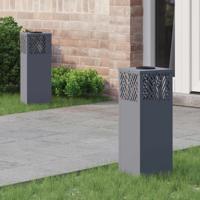 Solar LED Pad Licht Visgraat 2 pcs Antraciet Koudgewalst staal