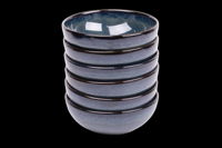 Set van 6 schaaltjes - 15,5 cm - Faro - blauw - Portugees stoneware