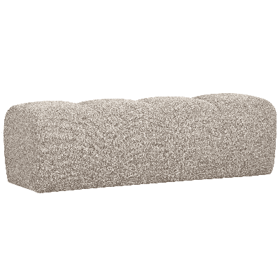WOOOD Bankje 'Mojo' Bouclé, 160cm, kleur Beige Melange