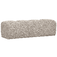 WOOOD Bankje 'Mojo' Bouclé, 160cm, kleur Beige Melange