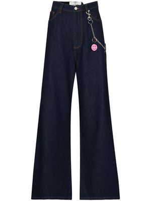 Natasha Zinko jean ample à taille haute - Bleu