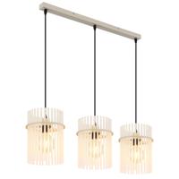 Globo 3-lichts hanglampGorley zand bruin met glas - 15698-3HB