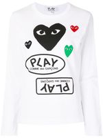 Comme Des Garçons Play t-shirt à logo imprimé - Blanc