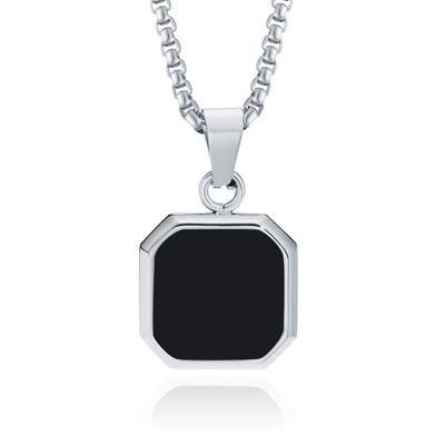 Ketting met Hanger - 15mm vierkant met Agaat