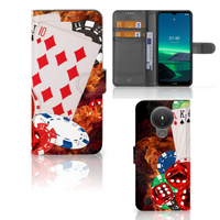 Nokia 1.4 Wallet Case met Pasjes Casino