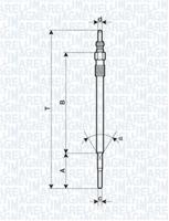 Gloeibougie MAGNETI MARELLI, Spanning (Volt)4,4V, u.a. für Opel, Fiat, Alfa Romeo, Lancia, Saab, Jeep, Suzuki - thumbnail