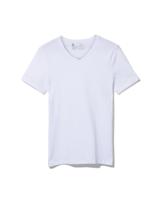 HEMA Heren T-shirt Regular Fit V-hals - 2 Stuks Wit (wit)