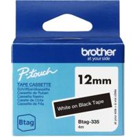 Brother BTAG-335 labelprinter-tape Wit op zwart Brother BTAG-335 labelprinter-tape Wit op zwart