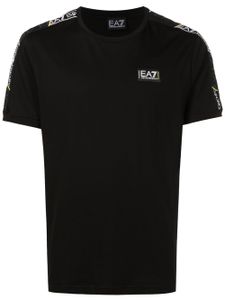 Ea7 Emporio Armani t-shirt en coton à patch logo - Noir