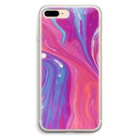 Paarse stroom: iPhone 7 Plus Transparant Hoesje