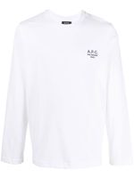 A.P.C. t-shirt Oliver à manches longues - Blanc - thumbnail