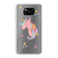 Roze eenhoorn: Xiaomi Poco X3 NFC Transparant Hoesje
