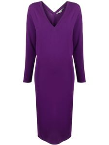 Stella McCartney robe mi-longue à col v - Violet