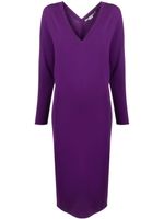 Stella McCartney robe mi-longue à col v - Violet