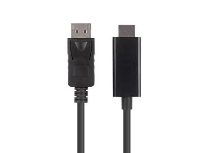 Lanberg CA-DPHD-11CC-0010-BK tussenstuk voor kabels DisplayPort HDMI Zwart