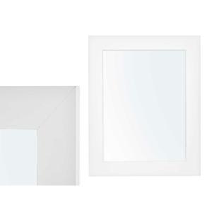 Wandspiegel Verona - wit - mdf frame - brede lijst - 38 x 48 cm - Gang - Toilet - Kamer