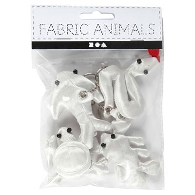Creativ Company dieren sleutelhangers van textiel, 4st.