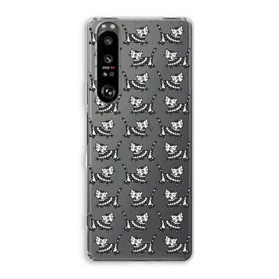 Zwarte poes: Sony Xperia 1 III Transparant Hoesje