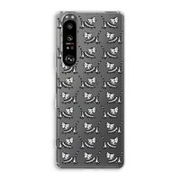 Zwarte poes: Sony Xperia 1 III Transparant Hoesje