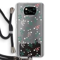 Small white flowers: Xiaomi Poco X3 NFC Transparant Hoesje met koord