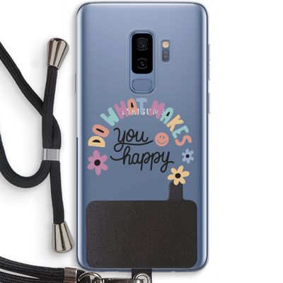 Happy days: Samsung Galaxy S9 Plus Transparant Hoesje met koord