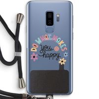 Happy days: Samsung Galaxy S9 Plus Transparant Hoesje met koord