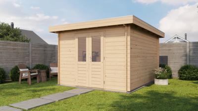 Lugarde Select Blokhut Barneveld 300x400cm - Onbehandeld- Plat dak- - Lugarde Select