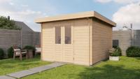 Lugarde Select Blokhut Barneveld 300x400cm - Onbehandeld- Plat dak- - Lugarde Select Lugarde Select Blokhut Barneveld 300x400cm - Onbehandeld- Plat dak- - Lugarde Select