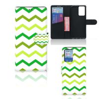 Xiaomi Redmi Note 10 Pro | Telefoon Hoesje | Zigzag Groen Xiaomi Redmi Note 10 Pro | Telefoon Hoesje | Zigzag Groen