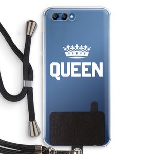 Queen zwart: Honor 10 Transparant Hoesje met koord