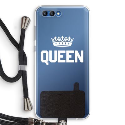 Queen zwart: Honor 10 Transparant Hoesje met koord