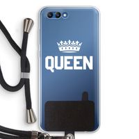 Queen zwart: Honor 10 Transparant Hoesje met koord