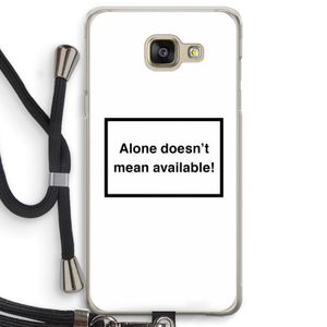 Alone: Samsung Galaxy A5 (2016) Transparant Hoesje met koord