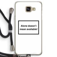 Alone: Samsung Galaxy A5 (2016) Transparant Hoesje met koord