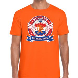 Oranje Holland drinking team rwb t-shirt heren