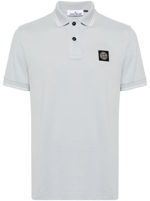 Stone Island Poloshirt met Compass-patch - Grijs Stone Island Poloshirt met Compass-patch - Grijs