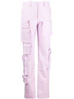 Off-White pantalon cargo à taille haute - Violet - thumbnail