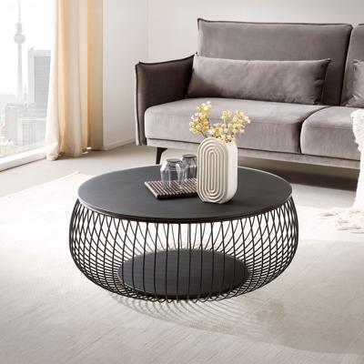 Artistiq Salontafel 'Johathan' 86cm, kleur zwart