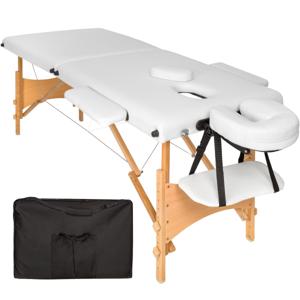 Mobiele massagetafel wit - 2 Zones 5cm + draagtas 401464