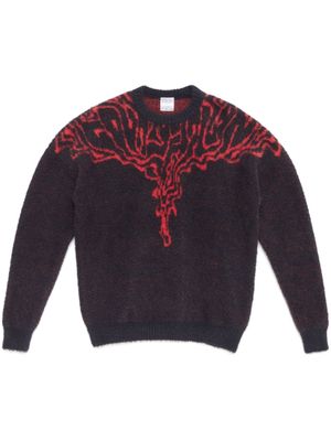 Marcelo Burlon County of Milan pull Fluid Wings en maille intarsia - Noir