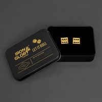 Dobbelstenen (set Van 2) - Goud - thumbnail