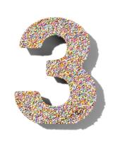 HEMA Chocolade feestcijfer 3 met discodip