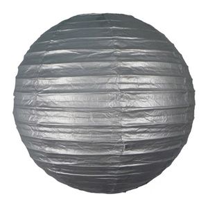 Zilveren bol lampion 25 cm   -